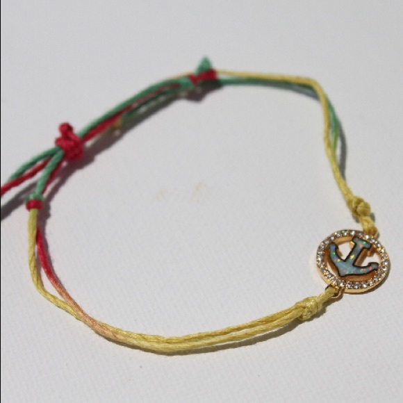 Gold with Holographic-Filled Anchor Charm Bracelet - Picture 2 of 3